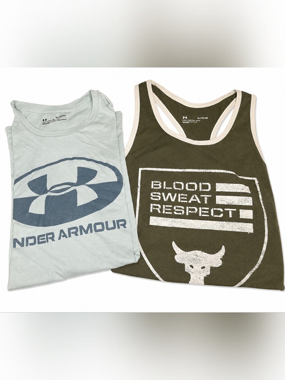 Under Armour Mens Workout Shirt Bundle - Size XL (2 Pieces)